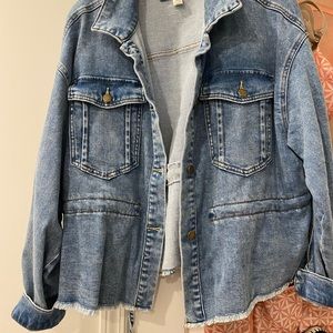 Maurice’s Cinch Waist Denim Crop Jacket 0X